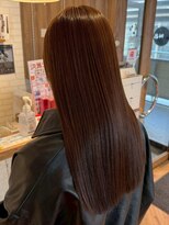 ヘアーショップ エヌアンドエー 越谷店(hair shop N&A) 髪質改善ストレート艶髪ブラウン×美髪縮毛矯で圧倒的ツヤ感