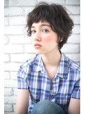 30代からのショートバングくせ毛風×ランダムカール☆