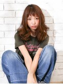 ガーリーミディアムパーマスタイル【GUMA LUXBE】