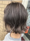 グレージュカラー×外ハネボブ