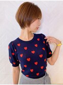 ショート×ハイライト白髪ぼかし×シルキーベージュ[心斎橋]