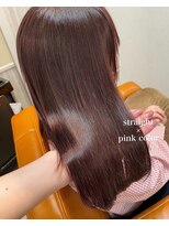 エクラートリアン 藤沢店(ECLART Lien) ピンクカラーと縮毛矯正[藤沢/髪質改善]