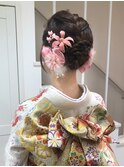 編み込みシニヨン