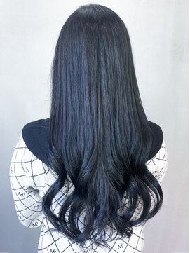 アイティーバイアルバム 松戸店(IT by ALBUM) ブルーブラック_斜めバンググレージュカラー_ba443891