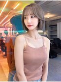 【岐阜】韓国ボブ/顔周りレイヤーカット/切りっぱなし内巻きボブ