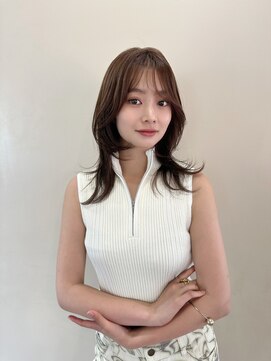 アリスバイアフロート 自由が丘(ALICe by AFLOAT) オリーブベージュウルフレイヤーくびれミディアム