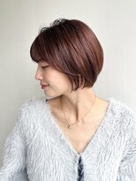 トルネード(TORNADO) 大人ショートボブひし形丸み丸顔面長ピンクブラウンK20241226