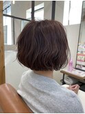 大人可愛い大きめウェーブパーマ◎透明感カラーも◎