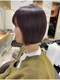 ストレートパーマで楽ちんミニボブ