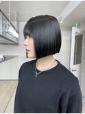 "切りっぱbob×プラチナグレージュ"