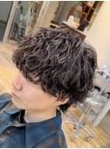 シャドウパーマ緩め波巻きツイストスパイラルパーマ縦落ちパーマ