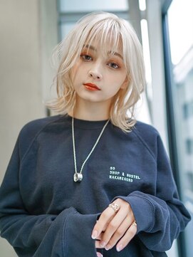 ギークス(GEEKS) 【GEEKS渋谷】ホワイトブリーチ/ネオウルフ/レイヤー/秋冬カラー