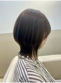 ダークパープル ×くびれ×ウルフ　ハッシュカット