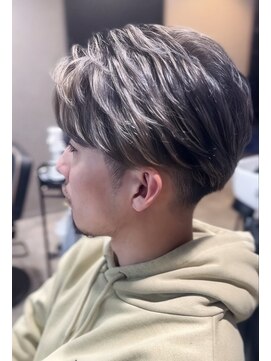 メンズバレイヤージュ＋かき上げセンターパート