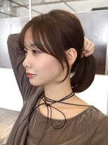 ロビー 表参道(ROBBY) 結べるレイヤーカット/ミディアム/小顔前髪顔周りカット/後れ毛