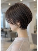 丸みくびれショート/アッシュベージュ/30代/40代/50代