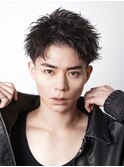 吉祥寺スパイキーショートメンズアップバング スパイラルパーマ