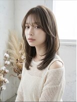 メロウ(mellow)&nbsp;韓国風顔周りレイヤー×透明感オリーブベージュ