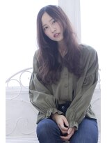 ヘアーメイク ラグズ(Hair Make Luxtz)&nbsp;フェザーロング/ダークトーン/暗髪/センターパート/巻き髪ロング