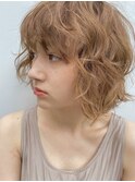 【PARK】ペールベージュ×ウェーブボブ