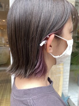 ヴィックス クリスタル(VIC’S crystal) 【VICS川口】小顔ボブ×インナーカラー×イヤリングカラー