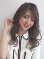 ジーナ 博多(Zina)&nbsp;小顔セミウェットウェーブ×ハイライトカラー/オリーブカラー