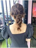 編み下ろしヘアセット