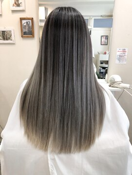 ウォンク(WONK.) [WONK.] ブルーグレー バレイヤージュ