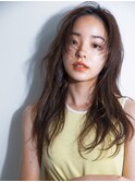 大人ロング小顔バタフライカットセンターパート20代30代40代