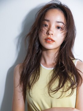 マイ ヘア デザイン 岡崎(MY hair design) 大人ロング小顔バタフライカットセンターパート20代30代40代