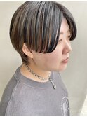 ハンサムショート韓国風ショートウルフショートローライト