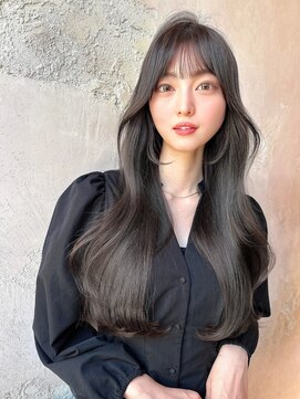 ロンドローズ 名古屋(Lond damaskRose) グレージュカラー 韓国ヘア 顔まわり イヤリングカラー 30