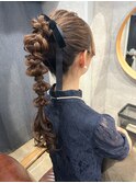 【ポニー編みおろし】天神/天神駅/ヘアセット/早朝
