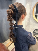 ヘアセット シャンプーアンドスパ専門店 ウルー(Uruu) 【ポニー編みおろし】天神/天神駅/ヘアセット/早朝