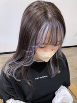 ヘアーデザインサロン スワッグ(Hair design salon SWAG) gray × lightblue