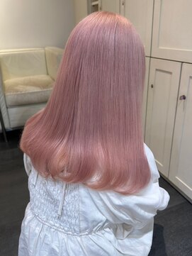 ベレーザ 渋谷(BELEZA) 5044ニュアンスカラーホワイトピンク韓国ヘアミルクティーピンク