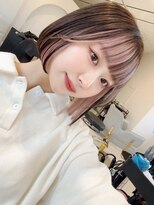 ロンドワン 三宮元町(Lond one)&nbsp;ハイトーン×ダブルカラー×グレーベージュ☆ショート/ボブ