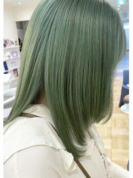 ヘアーズギャラリー なんば高島屋店(Hair's Gallery) ダブルカラー/ブリーチカラー/ミントグリーン