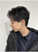 カルマパーマ/ブルーブラック/韓国マッシュ