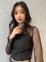 アース 三軒茶屋店(HAIR&MAKE EARTH) 三軒茶屋_レディース_ロング_黒髪_コテ巻き_パーマ_デジタル