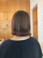 クラップス 綱島店(CLAPS) 外ハネミディアム/切りっぱなしボブ/ブラウンベージュ/30代40代