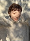 マッシュショート ショート女子 まろやかベージュ