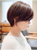 【小顔似合わせ】30代40代前髪あり丸みくびれショート11