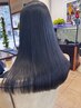 酸性縮毛矯正+カット＋ヘアリセッター＋髪質改善トリ－トメント　￥26950
