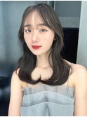 くびれヘア顔周りレイヤー韓国ヘア美髪ロング_F60016