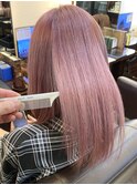 やわらかピンクでつくる、透明感×艶カラー【池袋/ブリーチ】