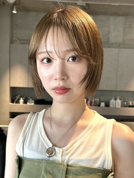 フィルムス 大阪本町(FILMS) オリーブベージュ/ボブレイヤー/ボブ/レイヤーカット/本町