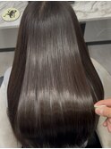 ロングヘアーココアブラウン髪質改善 松阪美容室