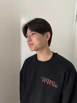 前上がりセンターパート