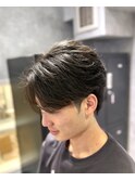 フェザーショートセンターパート名古屋